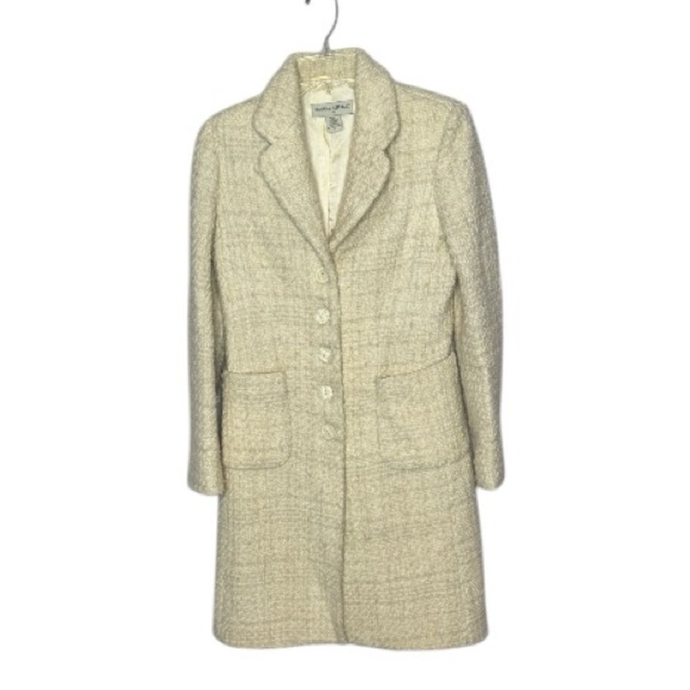 Banana Republic Wool Blend Cream Single Breasted Coat. Size Small.